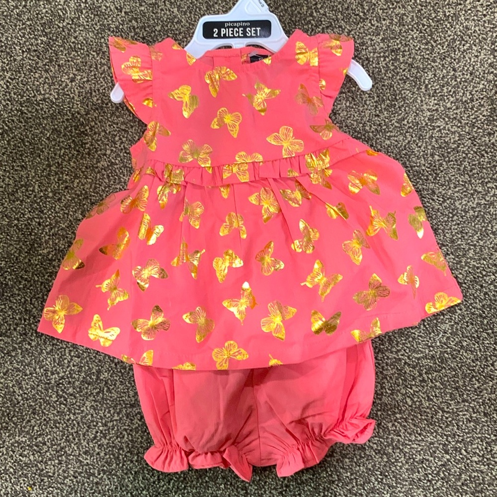 Beautiful 2 piece 3/6 month baby girl outfit NEW